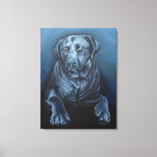 Em Tela Black Labrador Art Impressão English Retriever Imp