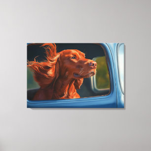 Em Tela Cachorro Vermelho Desfrutando da Impressão de Arca