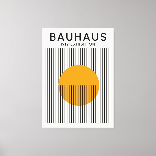 Em Tela Cartaz Linhas Sol Bauhaus Impressão Meados do Sécu (Frente)