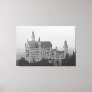 Em Tela Castelo de Neuschwanstein, Impressão preto e branc