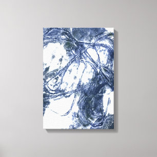 Em Tela Cinza azul do impressão abstrato da parede