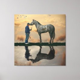 Em Tela Cinza Horse E Ampliar A Impressão De Telas Estreit