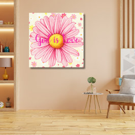 Em Tela Citação Bíblica Impressão Rosa Daisy