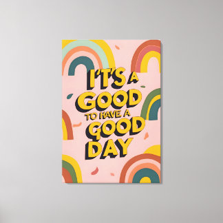 Em Tela Citação Motivacional Retro "Bom Dia" Impressão Arc