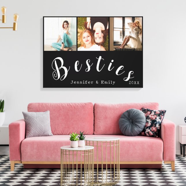Em Tela Colagem de Fotos de Besties Modernas - Impressão d (Insitu(Sala de estar))