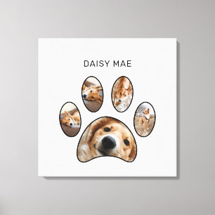 Em Tela Colagem Personalizada de Fotos de Pet de Impressão