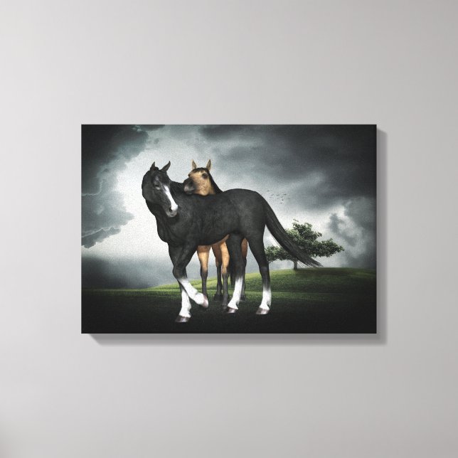EM TELA COLT E PREENCHIMENTO DE CAVALOS, IMPRESSÃO DE CANV (Frente)