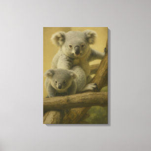 Em Tela Companheiros Koala - Impressão de Arte de Vida Sel