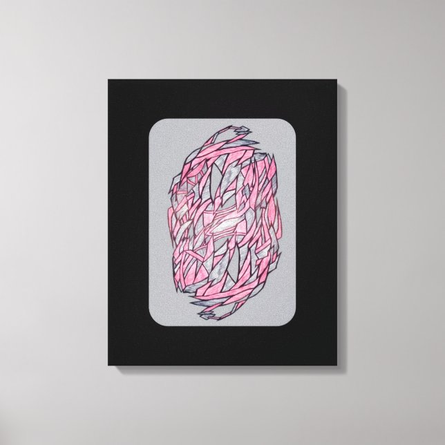 Em Tela Contraste Vibrante: Impressão Abstrata Geométrica  (Frente)