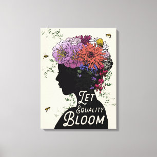 Em Tela Deixe a flor da igualdade - impressão 18" das