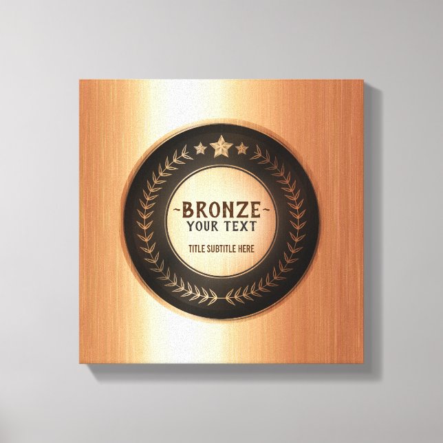 Em Tela EDITÁVEL DO Campeão de Bronze IMPRESSÃO DIY MEDAL  (Frente)