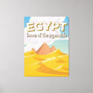 Em Tela Egito - impressão do poster de viagens das Pirâm