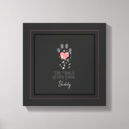 Em Tela Estrela Negra Luz Rosa Impressão de Pata de Cachor