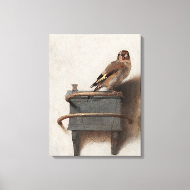 Em Tela Fabritius The Goldfinch Painting Art Impressão (Frente)