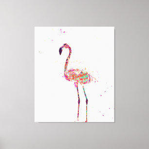 Em Tela Fenda Colorida Flamingo Impressão