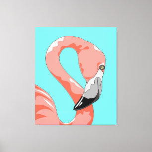Em Tela Flamingo  Amantes de Impressão de Arte Flamingo B