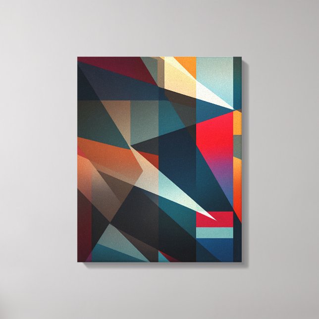 Em Tela Formas cromáticas - Impressão de Arte Geométrica A (Frente)