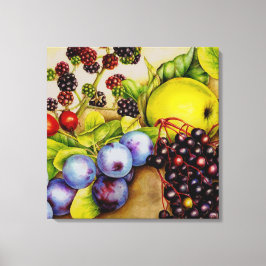 Em Tela Frutas da pintura de sebes impressão