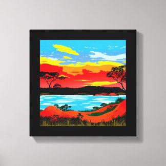 Em Tela Fundo do Deserto do abstrato nº 5 Impressão da Tel