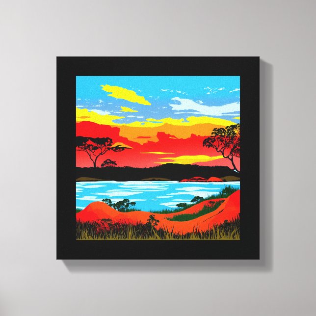 Em Tela Fundo do Deserto do abstrato nº 5 Impressão da Tel (Frente)