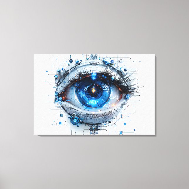 Em Tela 👁️ Futurística Vision Art Impressão 👁️ (Frente)