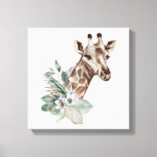 Em Tela Giraffe Impressão Safari