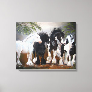 Em Tela Gypsy Vanner Stallions Impressão de Arte