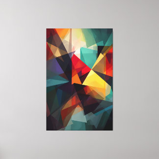 Em Tela Harmonia Geométrica - Impressão Abstrato