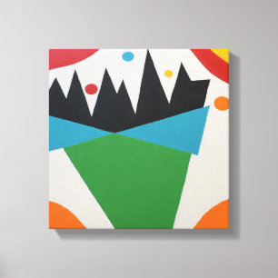 Em Tela Impressão Abstrata de Cone de Cor de Confete