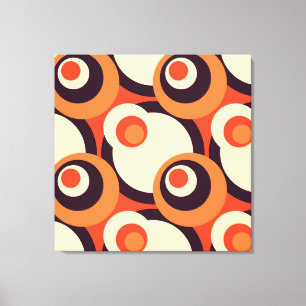 Em Tela Impressão Abstrato de Anos 50 de Laranja e Castan