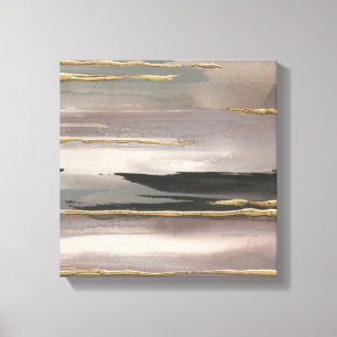 Em Tela Impressão abstrato dourado do ouro da névoa II d