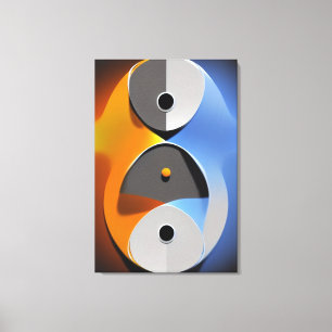 Em Tela Impressão abstrato Yin Yang