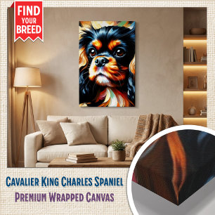 Em Tela Impressão Acrílica do Cão Cavalier King Charles Sp