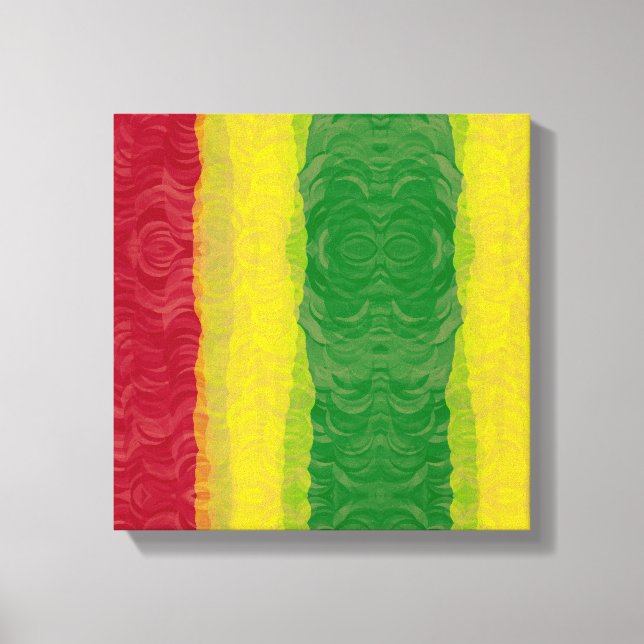 Em Tela Impressão canvas, Rasta Vermelho Amarelo Verde (Frente)
