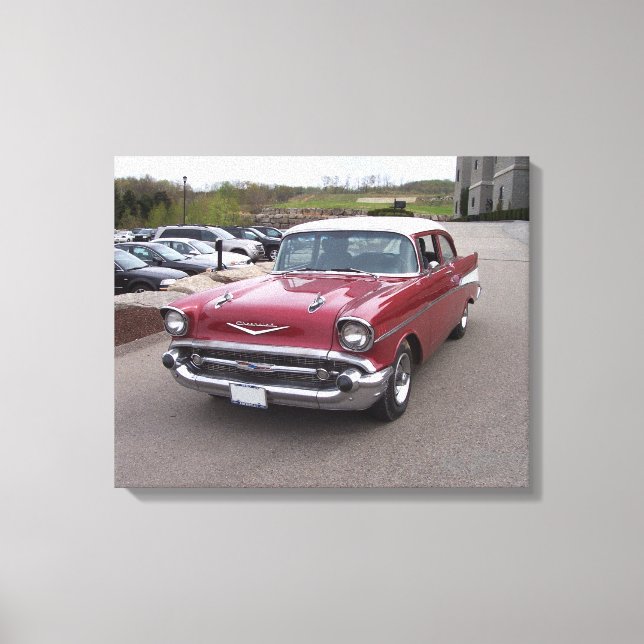 Em Tela impressão Chevy Bel-Air 1957 (Frente)