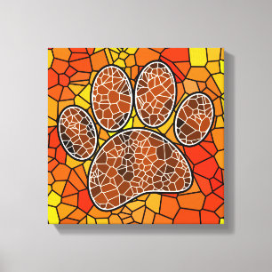 Em Tela Impressão Colorida de Canais de Arte Mosaica