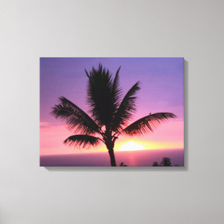 Em Tela Impressão Colorida do Sunset Havaiano