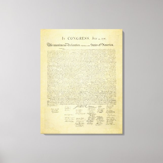 Em Tela Impressão da Declaração de Independência (Frente)