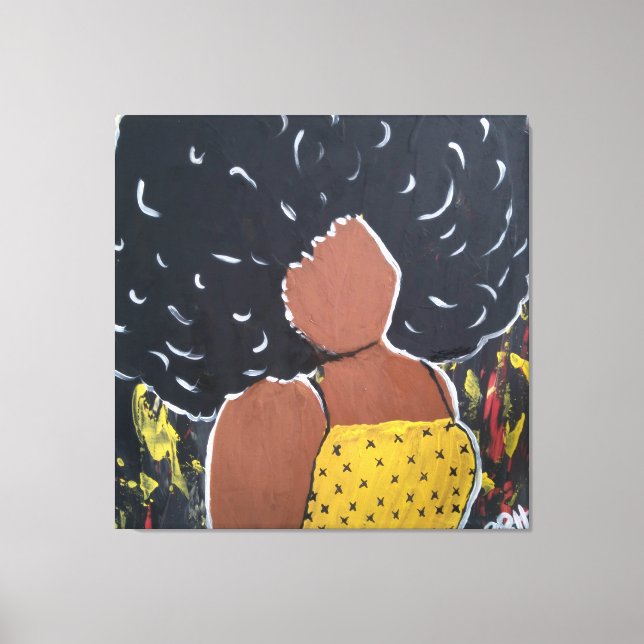 Em Tela Impressão da moça africana Rhonda Patton (Frente)