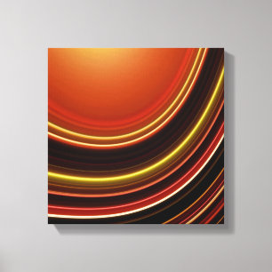 Em Tela Impressão das canvas, curva abstrata alaranjada d