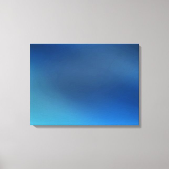 Em Tela Impressão de Abstrato Azul e Turquesa Cobalto (Frente)