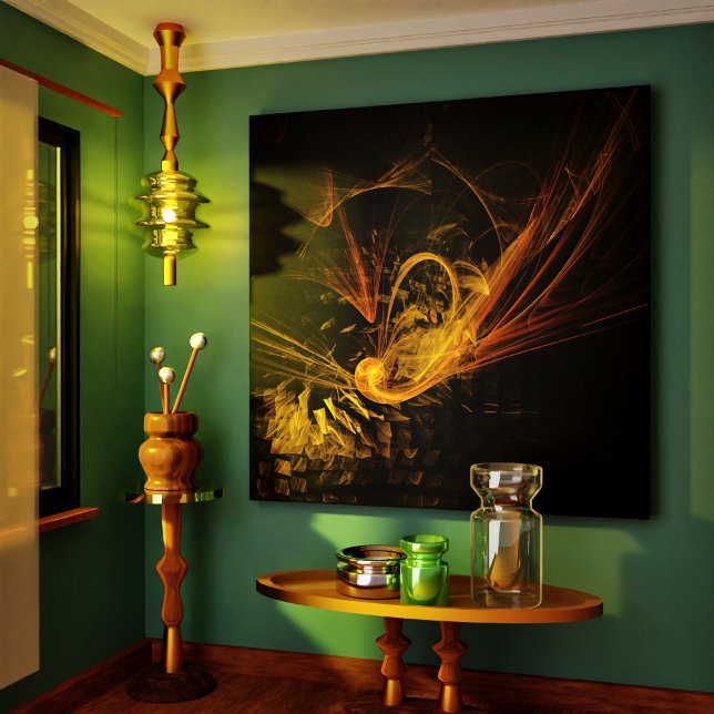 Em Tela Impressão de Abstrato de Arte de Ponto de Interrup (Breaking Point Abstract Art Wrapped Canvas Print)