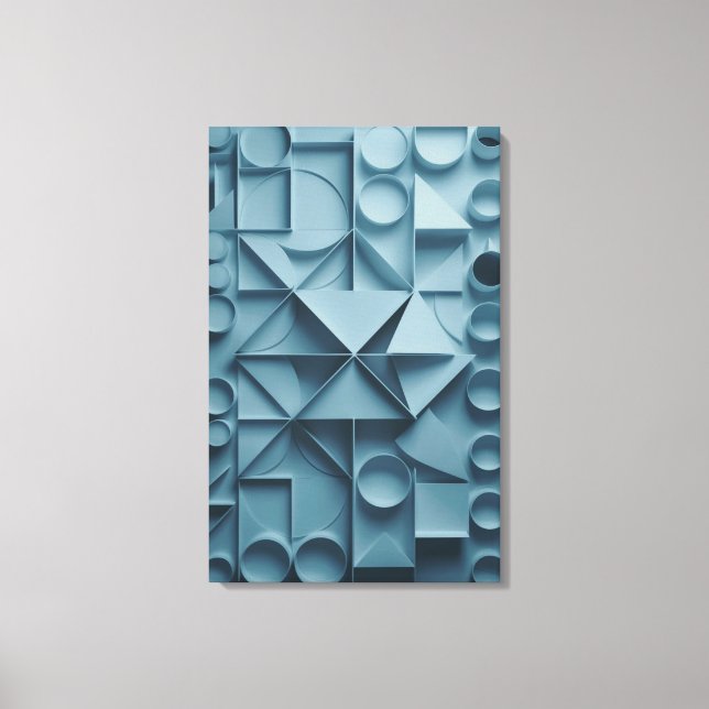 Em Tela Impressão de Abstrato de Geometria Tranquil (Frente)