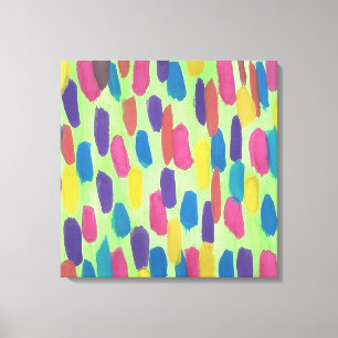 Em Tela Impressão de Abstrato do Sprint Green Brushstroke