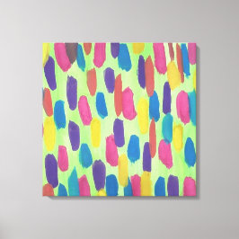 Em Tela Impressão de Abstrato do Sprint Green Brushstrokes