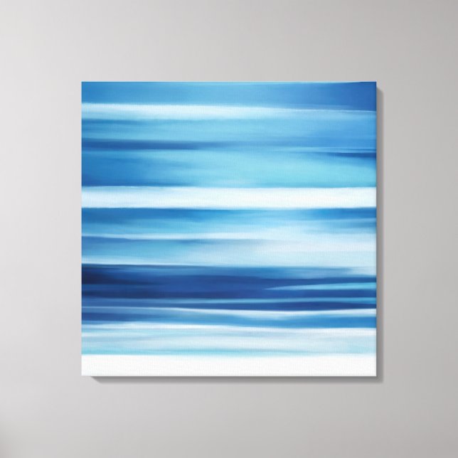 Em Tela Impressão de Abstrato Oceano Costeiro (Frente)