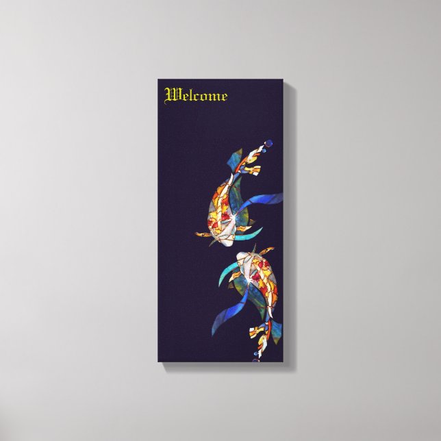 Em Tela Impressão de Amantes de Casamento Koi Japonês (Frente)