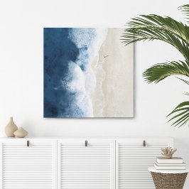 Em Tela Impressão de Areia Costeira de Praia