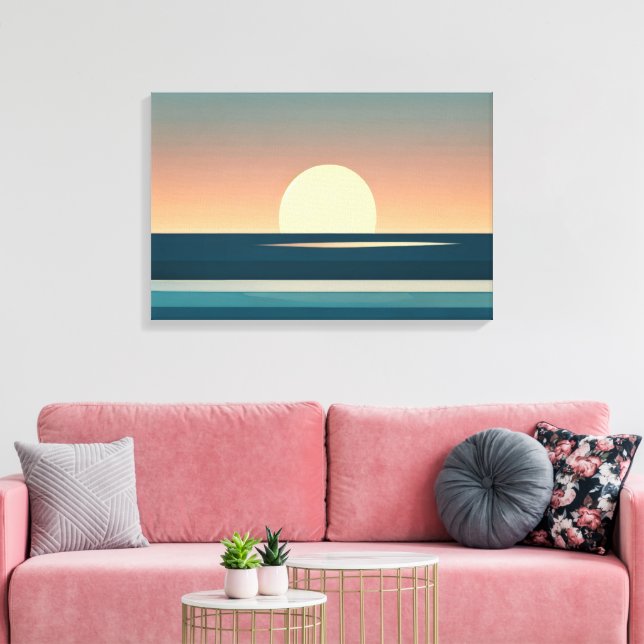 Em Tela Impressão de arte abstrata da Costa Ensolarada (Insitu(Sala de estar))