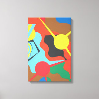 Em Tela Impressão de Arte Abstrata de Avião Amarelo Vibran